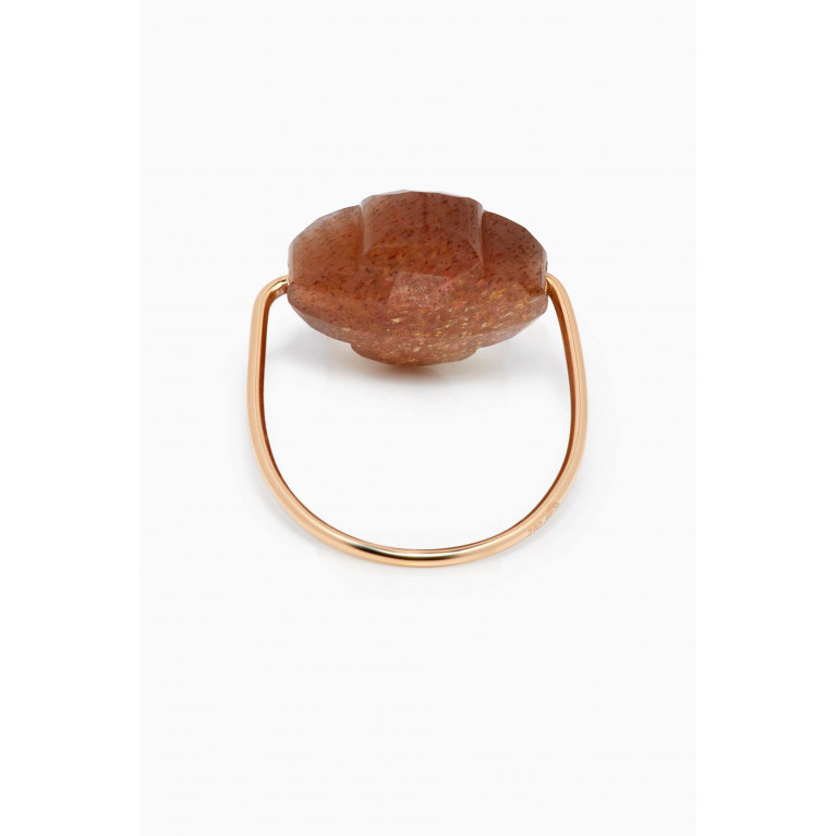 Morganne Bello - Friandise Clover Sunstone Ring in 18kt Gold