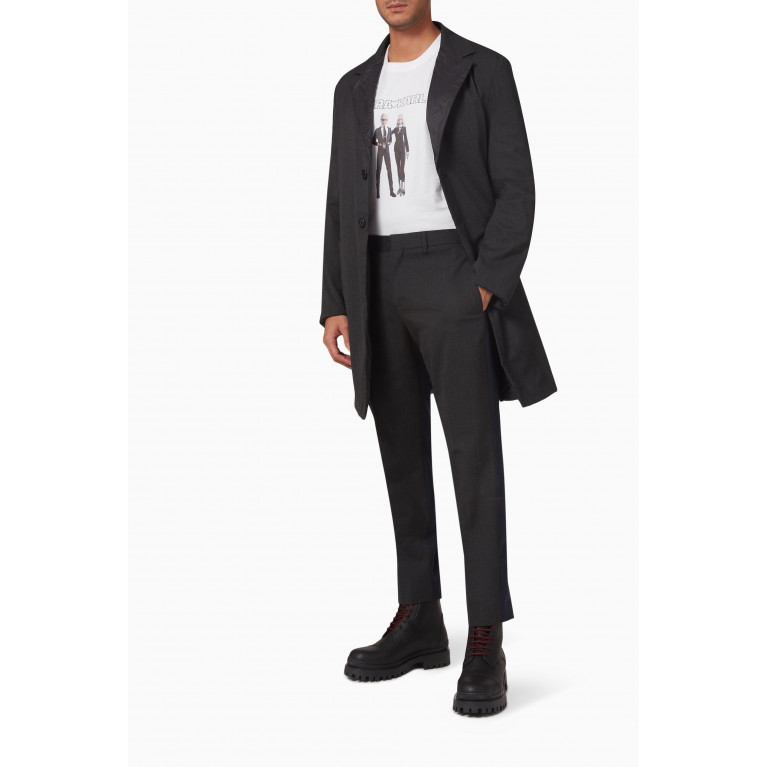 Karl Lagerfeld - x Cara Delevingne Reversible Coat in Nylon & Wool-blend