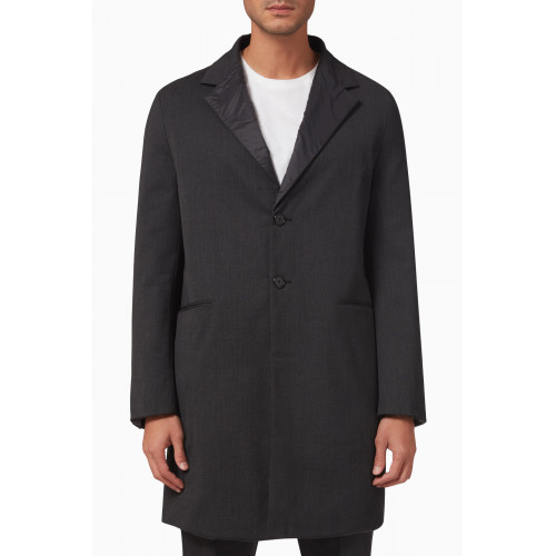Karl Lagerfeld - x Cara Delevingne Reversible Coat in Nylon & Wool-blend