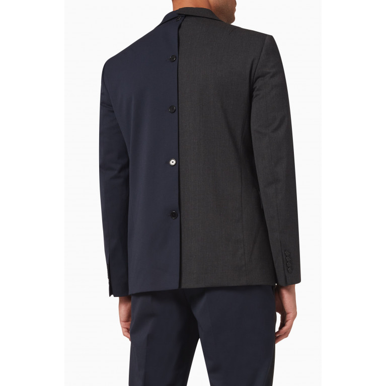 Karl Lagerfeld - x Cara Delevingne Bi-colour Suit Jacket in Wool-blend