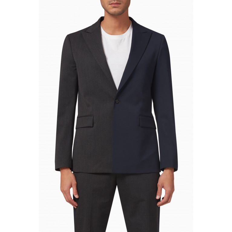 Karl Lagerfeld - x Cara Delevingne Bi-colour Suit Jacket in Wool-blend