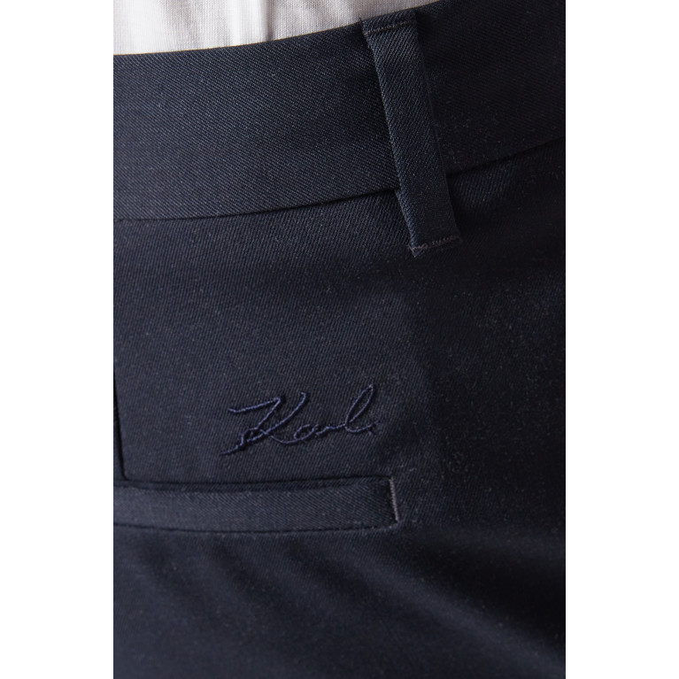 Karl Lagerfeld - x Cara Delevingne Bi-colour Suit Pants in Wool-blend