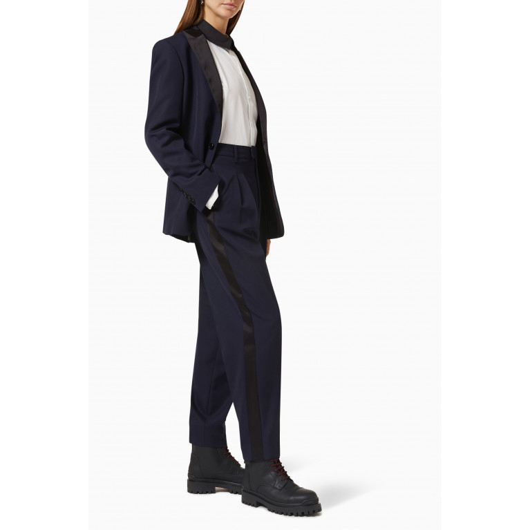 Karl Lagerfeld - x Cara Delevingne Tuxedo Pants in Wool-blend