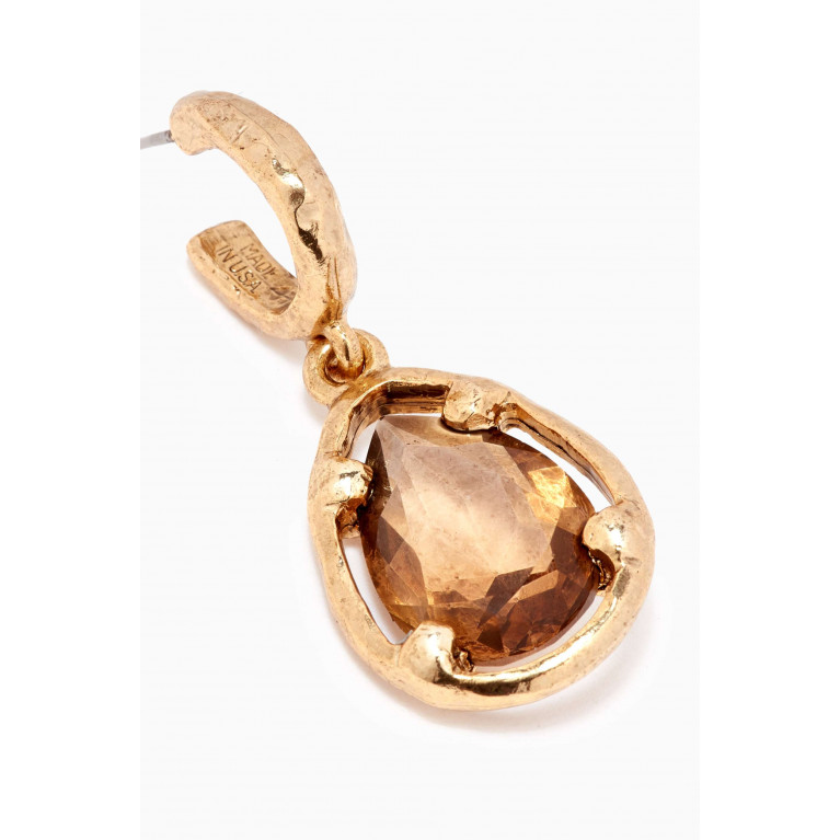 Oscar de la Renta - Teardrop Etruscan Drop Earrings Gold