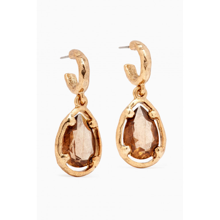 Oscar de la Renta - Teardrop Etruscan Drop Earrings Gold