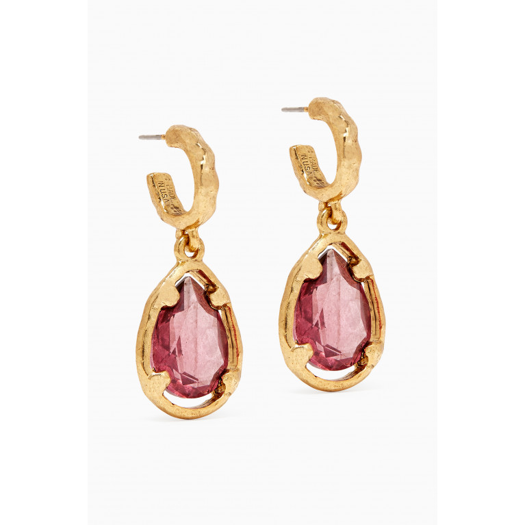 Oscar de la Renta - Teardrop Etruscan Drop Earrings Pink
