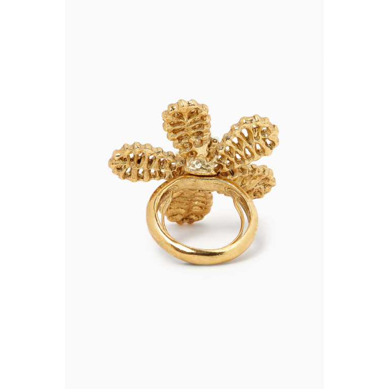 Oscar de la Renta - Carryover Flower Ring in Brass