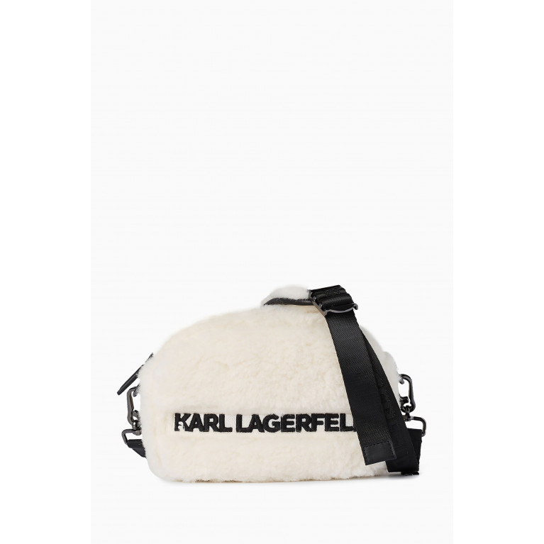 Karl Lagerfeld - x Cara Delevigne Crossbody Bag in Recycled Shearling & Leather
