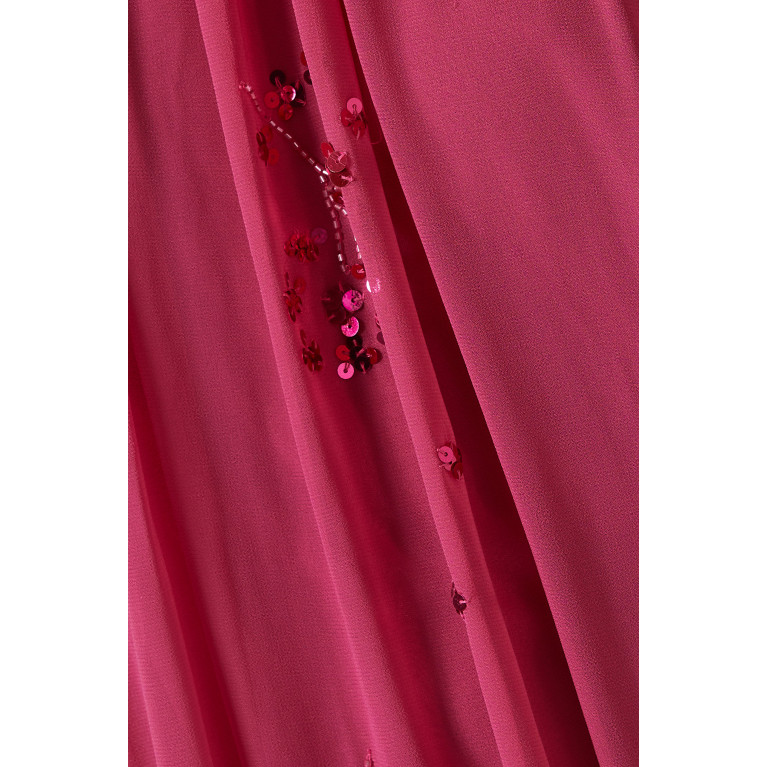 Amelia Rose - Sequin-embellished Halterneck Maxi Dress