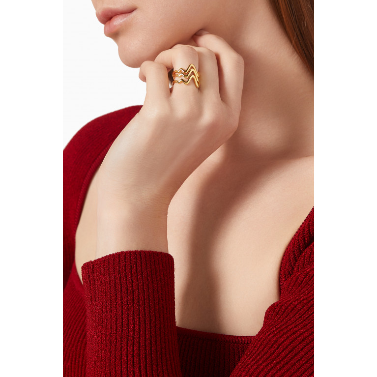The Jewels Jar - Sofia Ring Stack in 18kt Gold-plated Sterling Silver