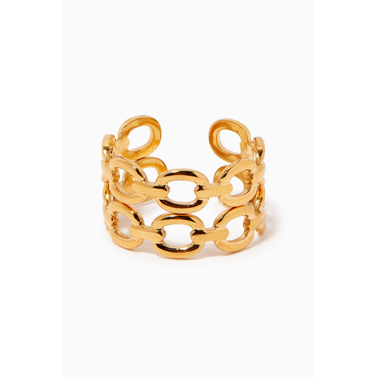 The Jewels Jar - Cira Ring Stack in Tarnish-free Stainless Steel