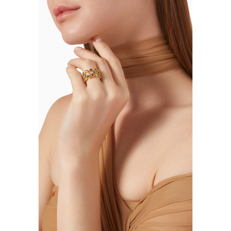 The Jewels Jar - Anna Stack Ring in 18kt Gold-plated Sterling Silver