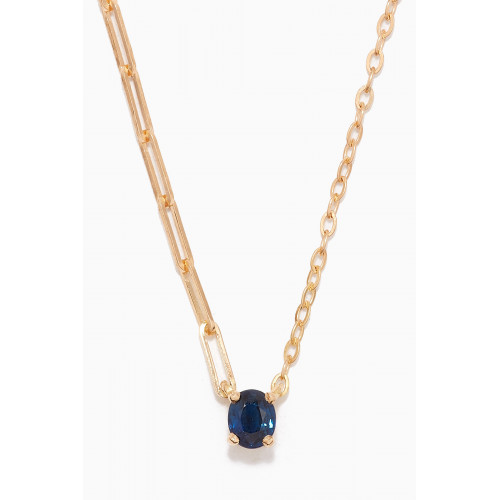 Yvonne Leon - Collier Solitare Sapphire Necklace in 18kt Gold