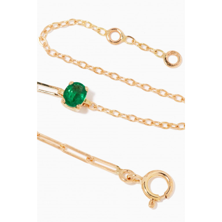 Yvonne Leon - Solitare Emerald Bracelet in 18kt Gold