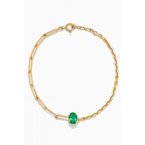 Yvonne Leon - Solitare Emerald Bracelet in 18kt Gold