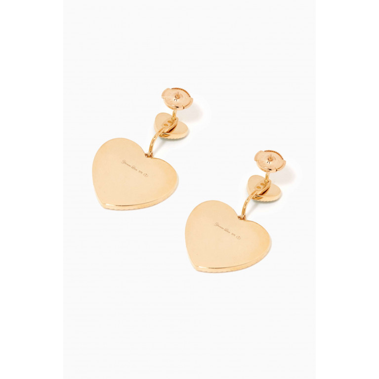Yvonne Leon - Paire De Puces & Dessous Malachite & Diamond Earrings in 9kt Gold