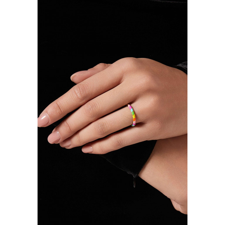Yvonne Leon - Alliance Mini Torsade Diamond Ring in 9kt Yellow Gold