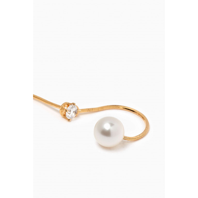 Tai Jewelry - Crystal & Pearl Necklace in Gold-vermeil