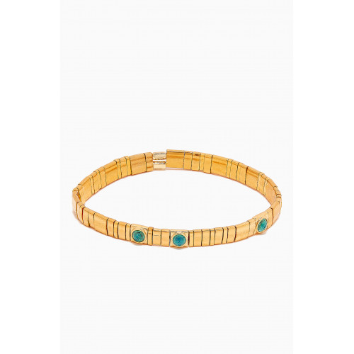 Tai Jewelry - Handmade Tila Bead Bracelet in Gold-plated Brass