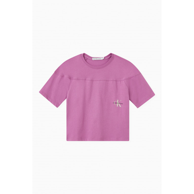 Calvin Klein - Logo T-shirt in Cotton Purple