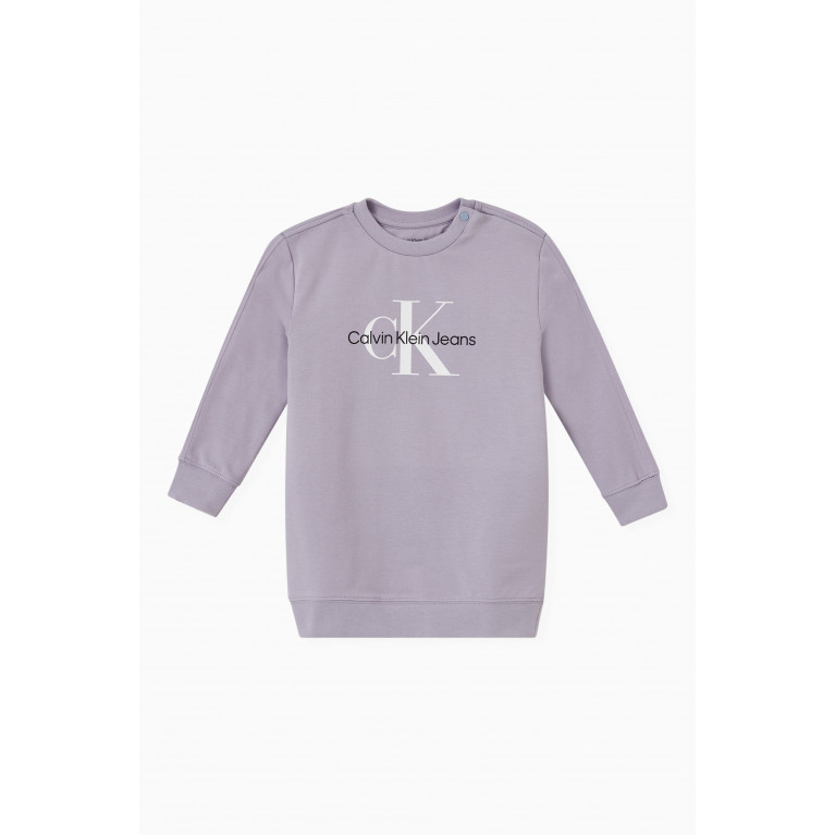 Calvin Klein - Logo Sweatshirt Dress in Stretch-terry