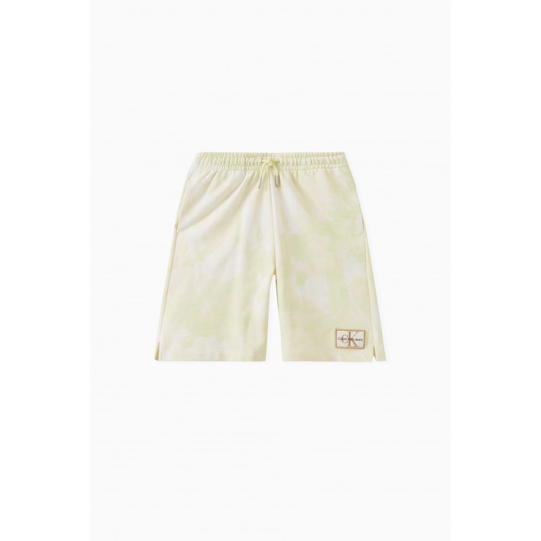 Calvin Klein - Calvin Klein - Bleached Logo Shorts in Cotton Blend Jersey