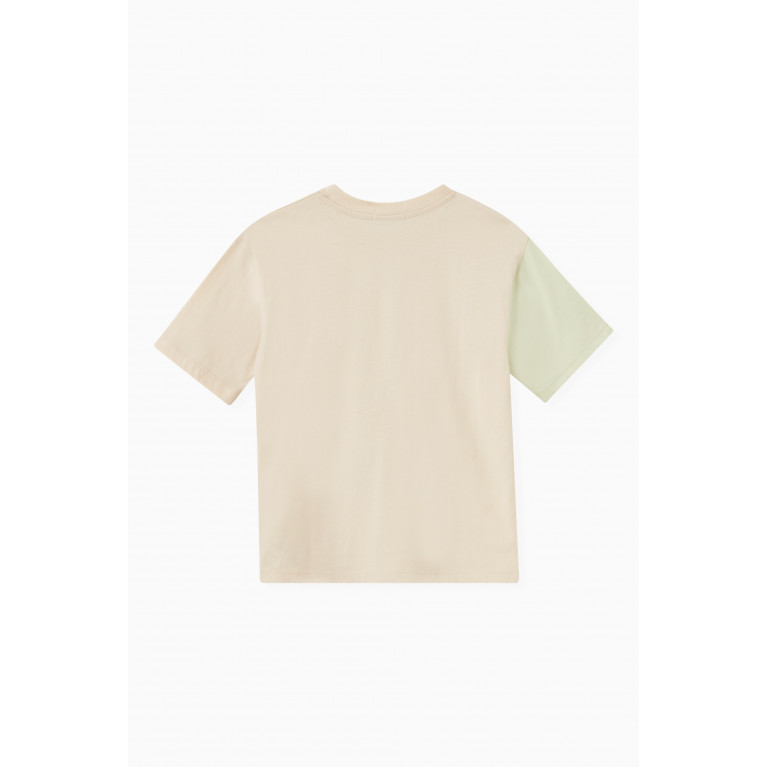Calvin Klein - Colour-block Monogram T-shirt in Cotton Neutral
