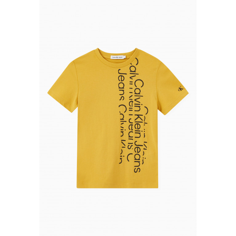 Calvin Klein - Logo T-shirt in Cotton Yellow