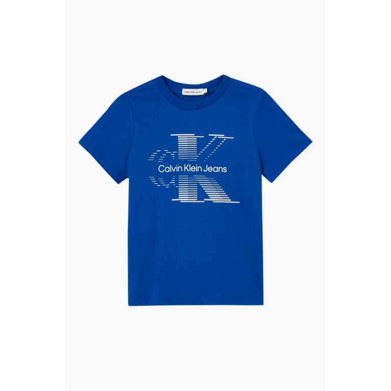 Calvin Klein - Logo T-shirt in Cotton Blue
