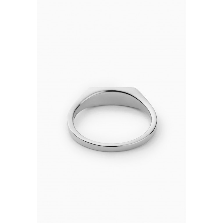 Miansai - Thin Lennox Onyx Ring in Sterling Silver