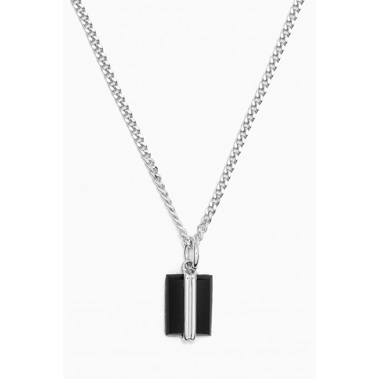 Miansai - Paolo Onyx Necklace in Sterling Silver