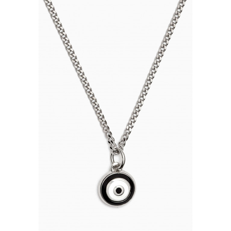 Miansai - Ojos Pendant Necklace in Sterling Silver Black