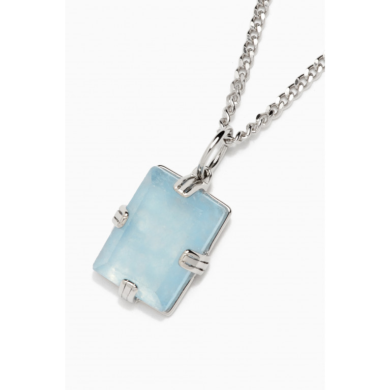 Miansai - Lennox Chalcedony Pendant Necklace in Sterling Silver