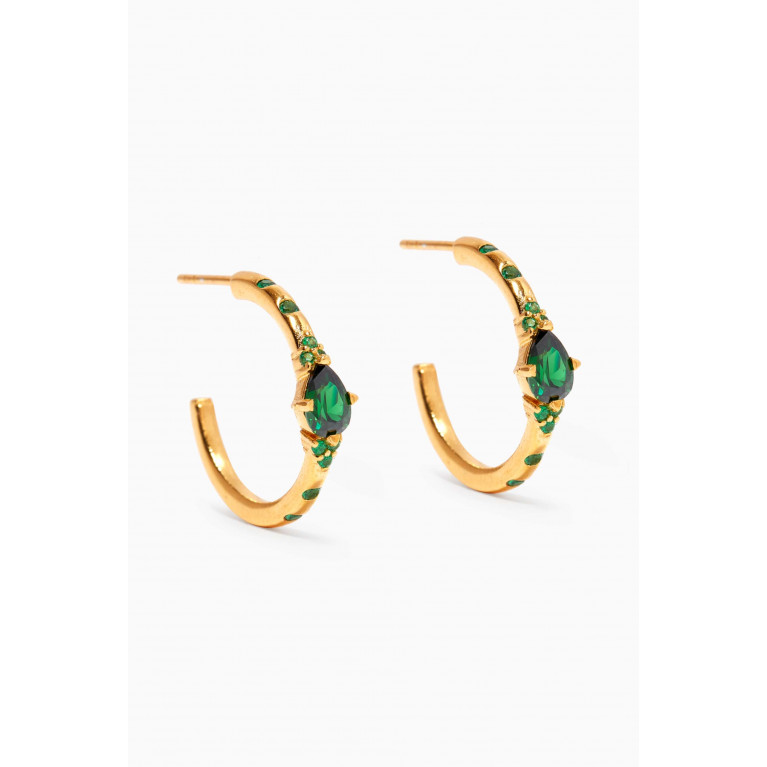 Peracas - Sardegna Hoop Earrings in 24kt Gold-plated Bronze