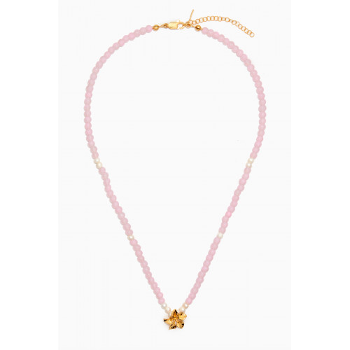 Peracas - Magnolia Necklace in 24kt Gold-plated Bronze