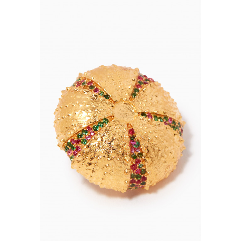 Peracas - Amalfi Stud Earrings in 24kt Gold-plated Bronze