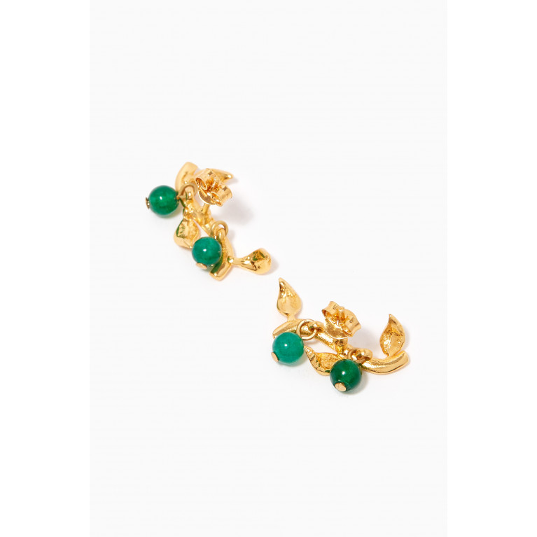 Peracas - Mini Gaia Earrings in 24kt Gold-plated Bronze