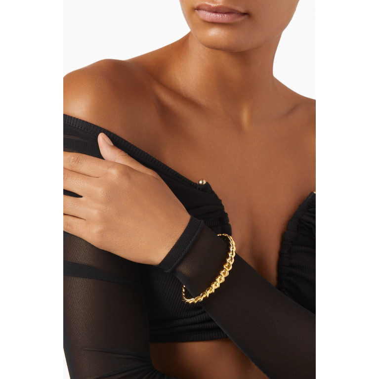 Peracas - Nodo Twist Cuff Bracelet in 24kt Gold-plated Bronze