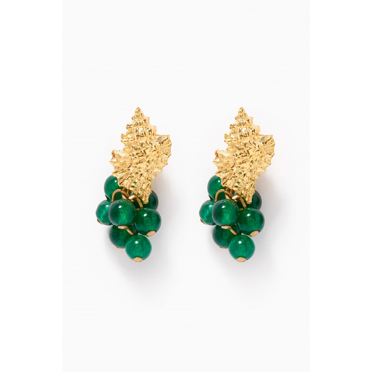 Peracas - Positano Earrings in 24kt Gold-plated Bronze