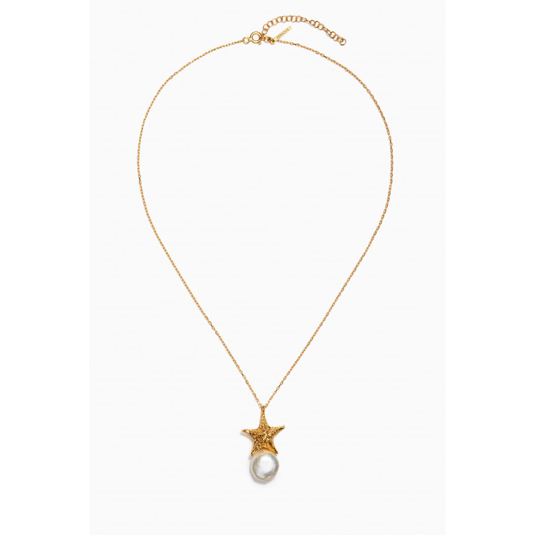 Peracas - Stella Chain Necklace in 24kt Gold-plated Bronze