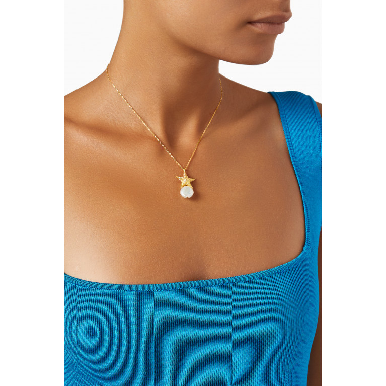 Peracas - Stella Chain Necklace in 24kt Gold-plated Bronze
