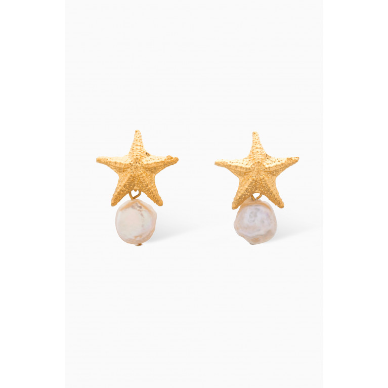 Peracas - Stella Earrings in 24kt Gold-plated Bronze