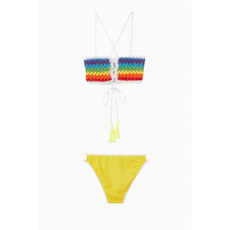 Nessi Byrd - Nessi Byrd - Bonbon Bikini Set in Crochet Knit & Nylon