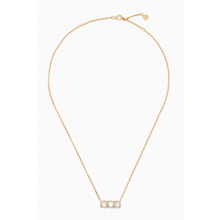 Noora Shawqi - Cerith Diamond Pendant Necklace in 18kt Rose Gold