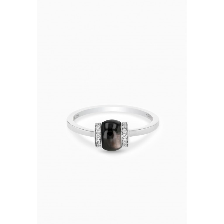 Noora Shawqi - Cerith Diamond & Mother of Pearl Ring in 18kt White Gold