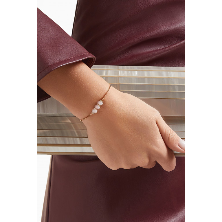 Noora Shawqi - Cerith Diamonds & Mother of Pearl Bracelet in 18kt Rose Gold