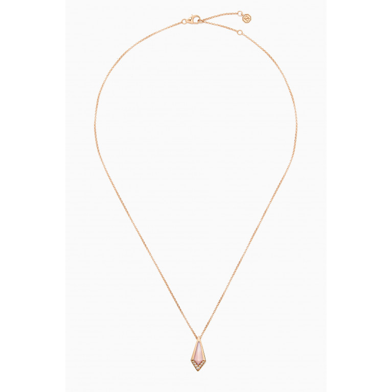 Noora Shawqi - Junonia Diamond Pendant Necklace in 18kt Rose Gold