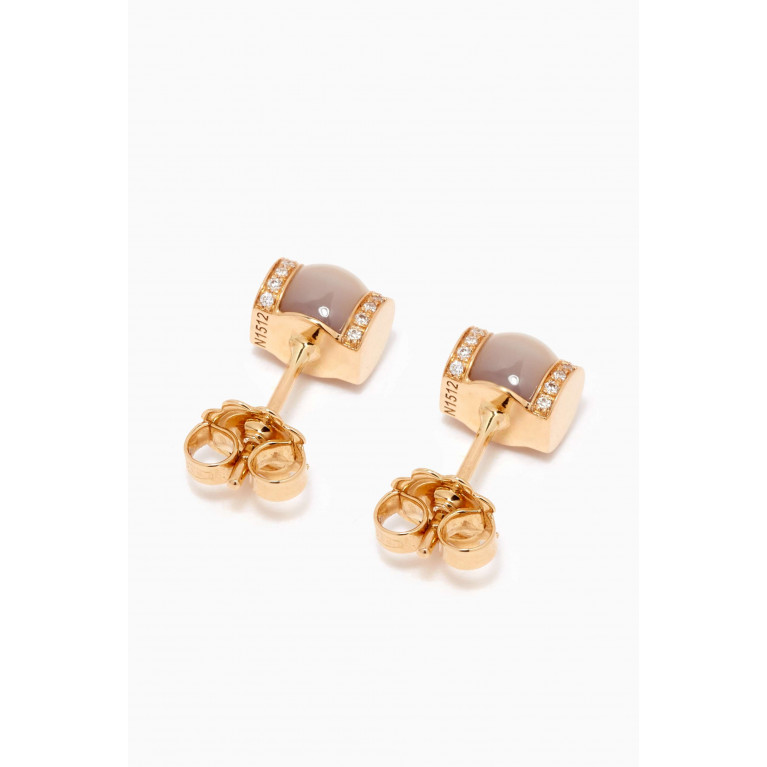 Noora Shawqi - Cerith Diamond & Mother of Pearl Studs in 18kt Gold