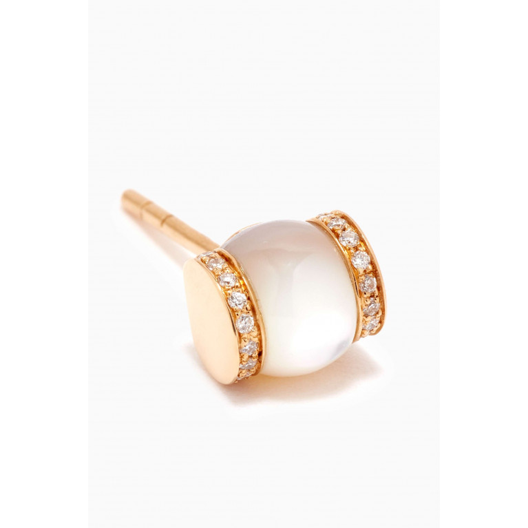 Noora Shawqi - Cerith Diamond & Mother of Pearl Studs in 18kt Gold