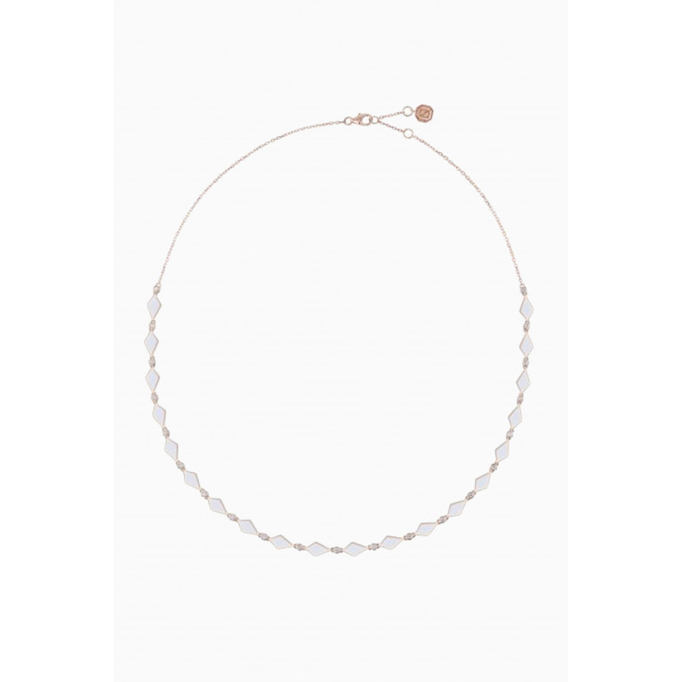 Noora Shawqi - Mosaic Necklace in 18kt Rose Gold